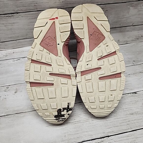 Nike Mens Air Huarache Run Premium Peach Lace Up Sneaker Shoes Sz13 704830-601 - Picture 7 of 9